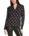 Elie Tahari The Akari Silk-blend Blouse In Black