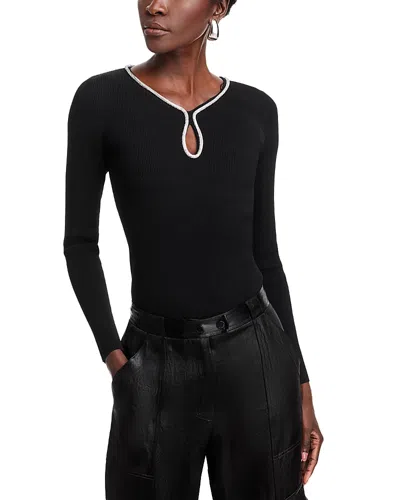Elie Tahari The Alana Sweater In Noir