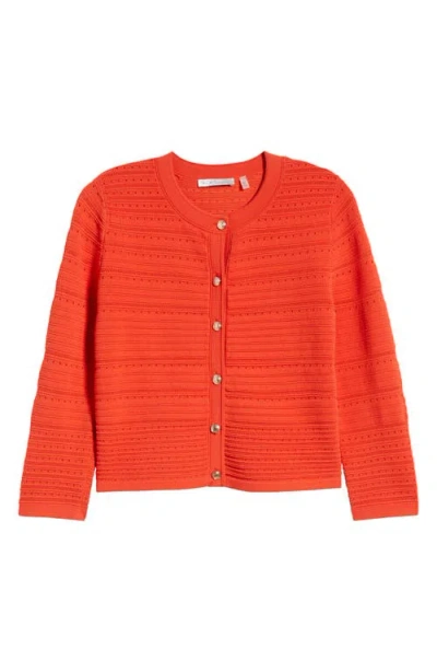 Elie Tahari The Alessandra Cardigan In Orange