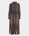 Elie Tahari The Almada Abstract-print Midi Shirtdress In Sterling Palace