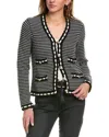 Elie Tahari The Alta Cardigan In Black