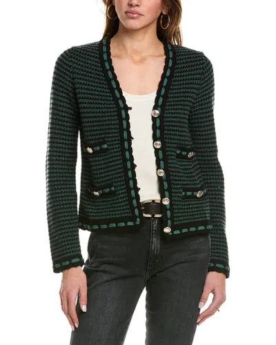 Elie Tahari The Alta Wool & Cashmere-blend Cardigan In Green