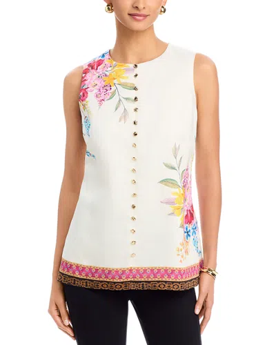 Elie Tahari The Annalise Top In White