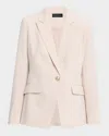 Elie Tahari The Ashton Ruched-back One-button Blazer In Neutral