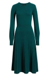 Elie Tahari The Aviva Long Sleeve Cashmere Sweater Dress In Green