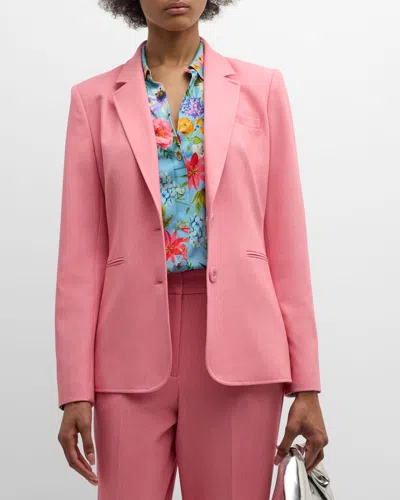 Elie Tahari The Becky Single-breasted Jacket In Island Pink