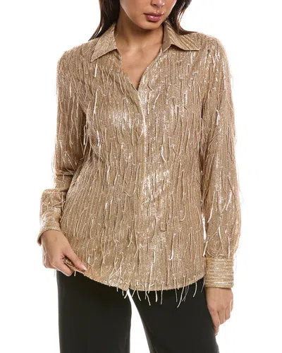 Elie Tahari The Bella Blouse In Neutral