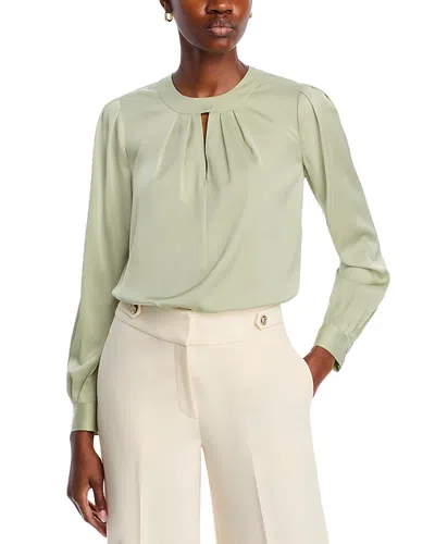 Elie Tahari The Bethany Blouse In Silver Spruce