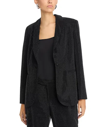 Elie Tahari The Briella Rhinestone Blazer In Noir