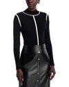 Elie Tahari The Chani Mock Neck Sweater