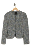 Elie Tahari The Charise Tweed Peplum Jacket In Palma Multi Tweed