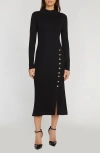 Elie Tahari The Chaya Sweater Dress In Noir