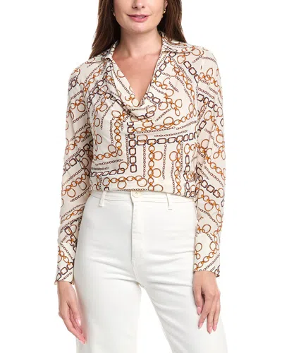 Elie Tahari The Ciaran Blouse In Neutral