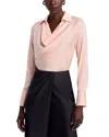 Elie Tahari The Ciaran Blouse In Blush Rose