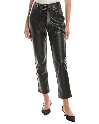 Elie Tahari The Clea Vegan Leather Pant In Black