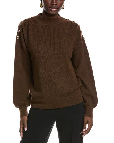 Elie Tahari The Colleen Cashmere Sweater In Brown