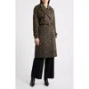 Elie Tahari The Courtney Leopard Print Belted Coat In Multi