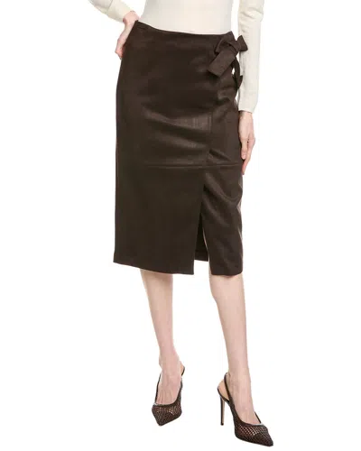 Elie Tahari The Dance Wrap Skirt In Brown