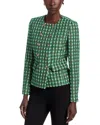 Elie Tahari The Eleni Double Breasted Blazer In Green