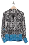 Elie Tahari The Elian Floral Button-up Blouse In Eclipse Floral Print
