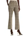 Elie Tahari The Elodie Check Print Wide Leg Pants In Brown