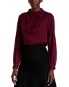 Elie Tahari The Ember Silk Blouse In Burgundy