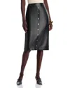 Elie Tahari The Emberly Faux Leather Midi Skirt In Black