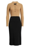 Elie Tahari The Esme Long Sleeve Knit Dress In Multi