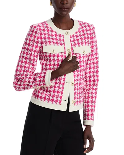 ELIE TAHARI THE FARLEY GINGHAM JACKET