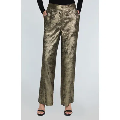 Elie Tahari The Hannah Gilded Pants In Gold