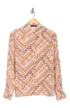 Elie Tahari The Haven Gilded Chain Print Button-up Shirt In Multi