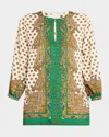 Elie Tahari The Isa Paisley-print Keyhole Blouse In Jewel Paisley Print
