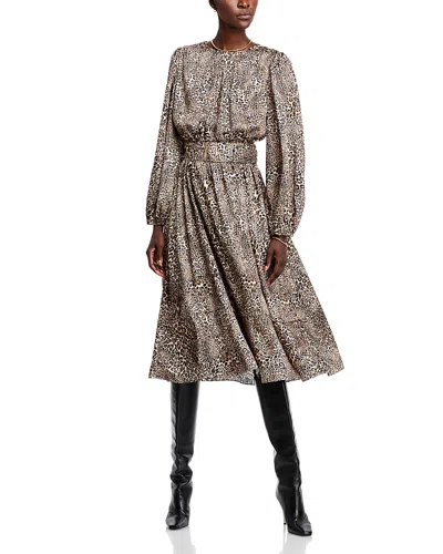 Elie Tahari The Jada Cheetah Print Dress In Mythical Leopard