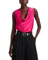 Elie Tahari The Jane Draped Sleeveless Top In Haute Pink