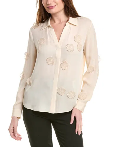ELIE TAHARI THE JASLYNN SILK BLOUSE