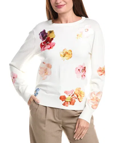 Elie Tahari The Jessamy Sweater In White