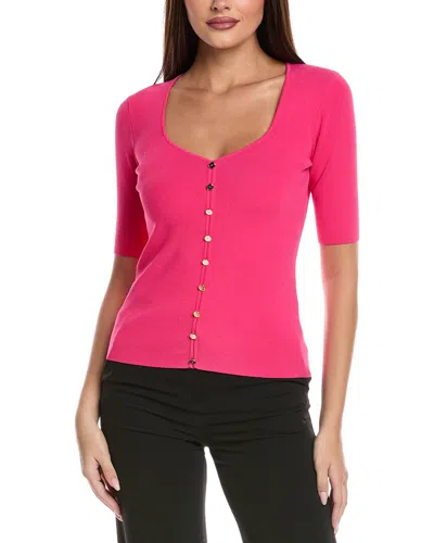 Elie Tahari The Jessica Sweetheart Sweater In Pink