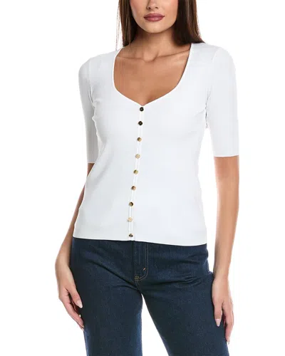 Elie Tahari The Jessica Sweetheart Sweater In White