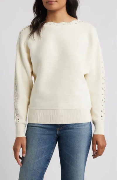 Elie Tahari The Juniper Dolman Sleeve Top In Neutral