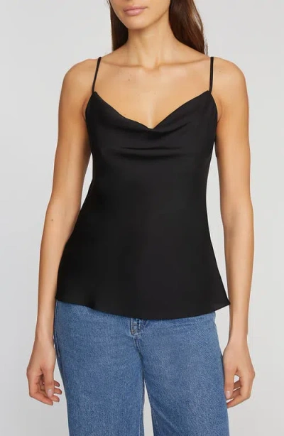Elie Tahari The Katrina Cowl Neck Camisole In Saddle/noir