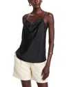 Elie Tahari The Katrina Drape Neck Top In Noir