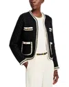 Elie Tahari The Koka Wool-blend Cardigan In Noir/sky White
