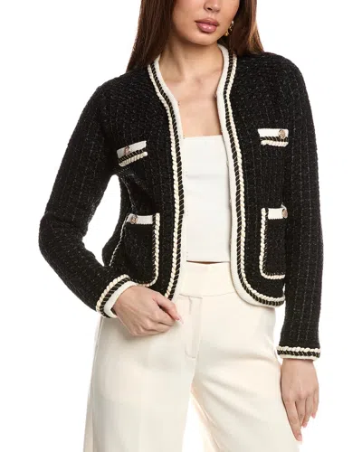 Elie Tahari The Koka Wool-blend Cardigan In Black