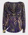 Elie Tahari The Lani Top In Sterling Palace