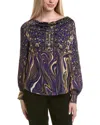 Elie Tahari The Lani Silk-blend Blouse In Multi