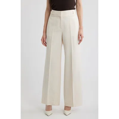 Elie Tahari The Leah Pleated Wide Leg Pants In White