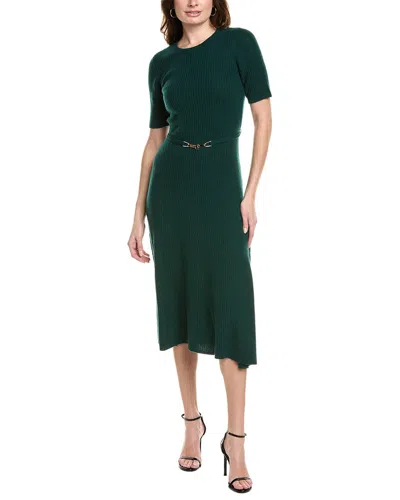 Elie Tahari The Leith Cashmere Sweaterdress In Green