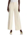 Elie Tahari The Leith Straight-leg Stretch Cotton Pants In Ecru