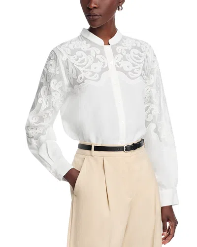 Elie Tahari The Leslie Blouse In White