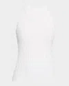 Elie Tahari The Lima Beaded Rib Knit Halter Top